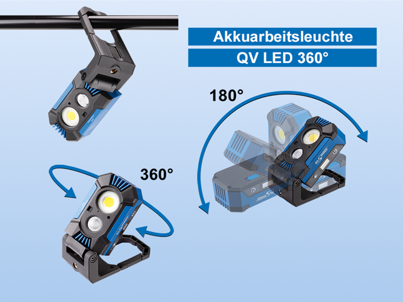 Akkuarbeitsleuchte QV LED 360°