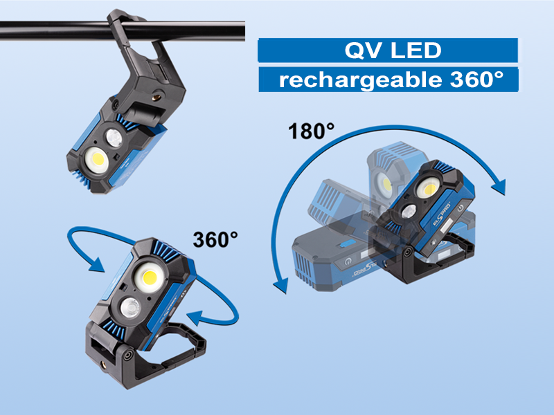 QV LED rechargeable 360°